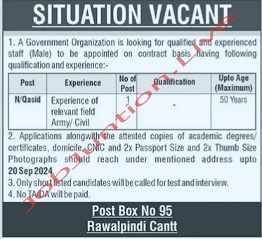 Government Organization Jobs 2024