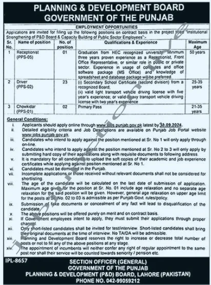 Planning & Development Board jobs 2024